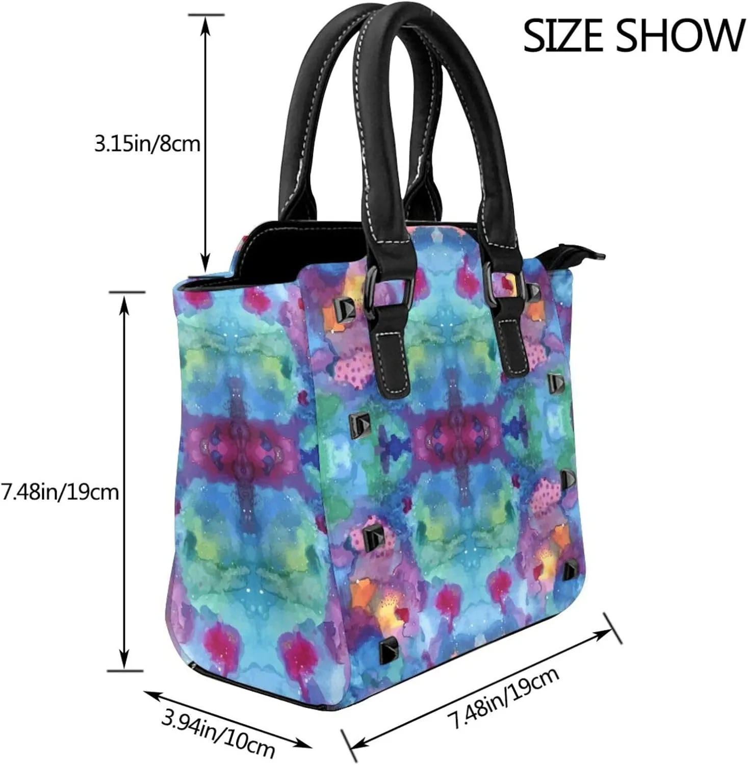 Crossbody Tote Bags for Women Faux Leather Rivet Bag Shoulder Bag Work