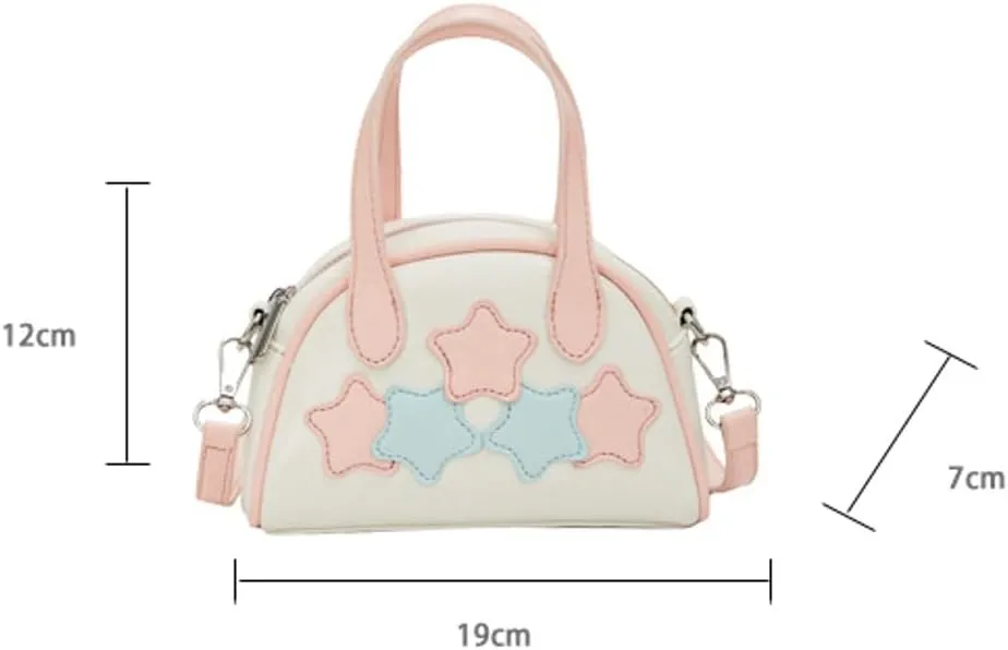 Cute Soft Bag for Women Portable Casual Crossbody Shoulder Hobo Bag Soft PU Trendy Clutch Purse Handbag with Zipper