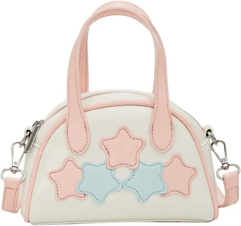 Cute Soft Bag for Women Portable Casual Crossbody Shoulder Hobo Bag Soft PU Trendy Clutch Purse Handbag with Zipper