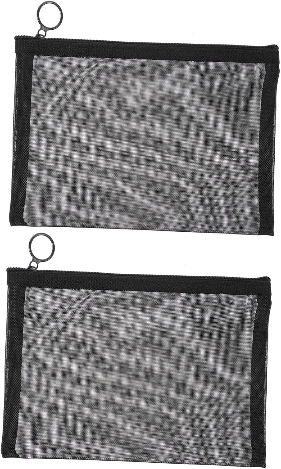 Cute Toiletry Bag Set 22x5x12cm Mesh Travel Makeup Pouch 2 Pack Zippered Storage Bag for Women Lightweight and Compact