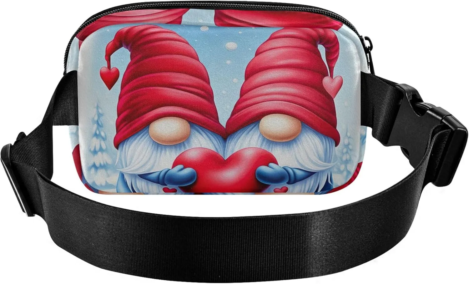 Cute Valentine Gnomes Women Fanny Pack Waterproof Belt Bag Hip Pack Cute Waist Pouches for Men