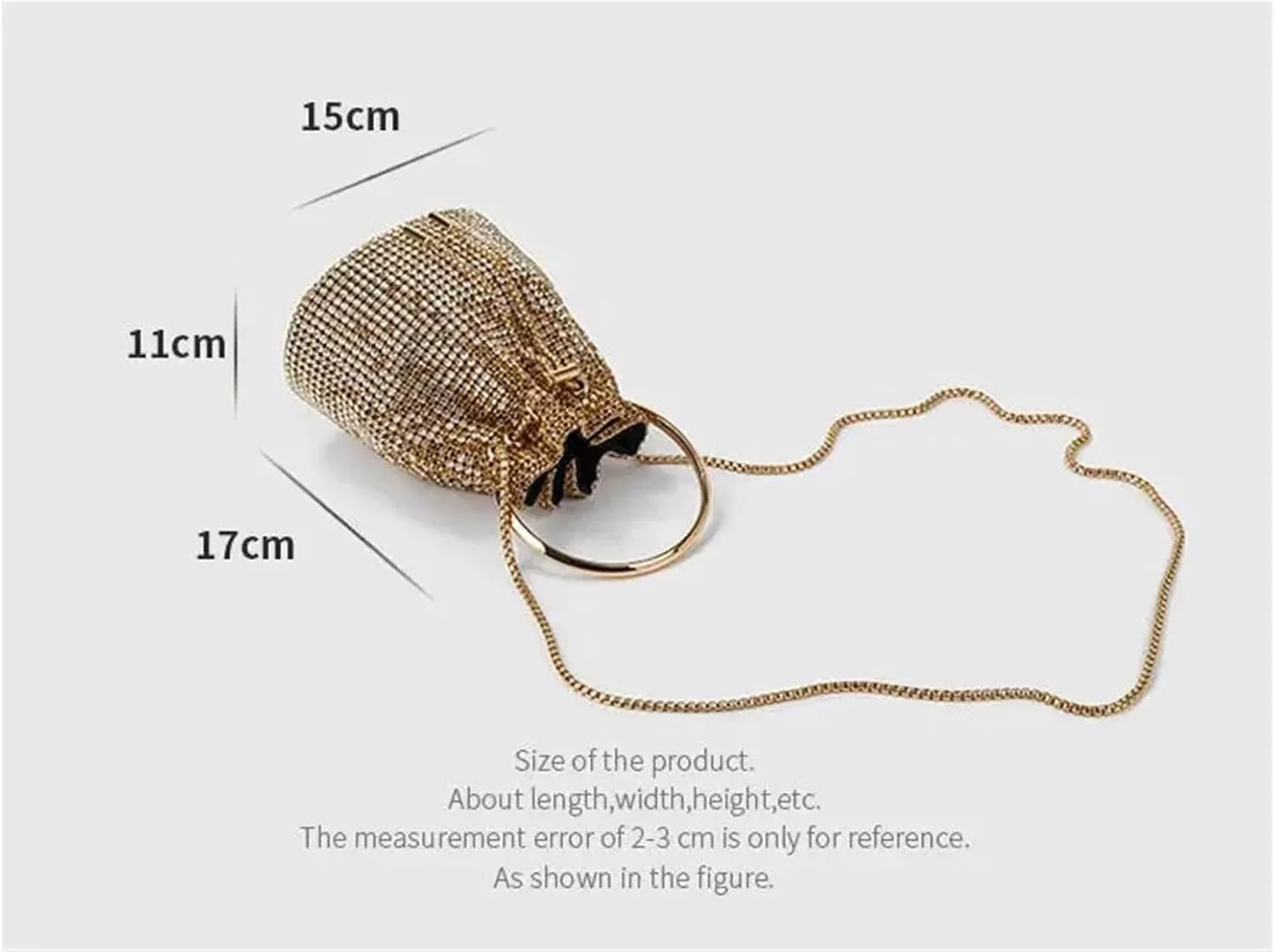 Diamond Bucket Bag For Women Rhinestones Bling Shoulder Bags FashionTote Handbag Purse Crossbody Bag For Wedding Party Prom