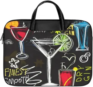 Drinking Leather Laptop Bag Laptop Briefcase Waterproof Durable Portable Bag Portable Laptop Bag Business Office 16.5 * 12.6IN