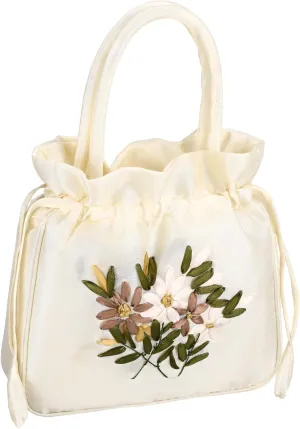Floral Clutch Bag for Women Drawstring Evening Bag Handle Women's Handbags Small Purse for Parties and Weddings