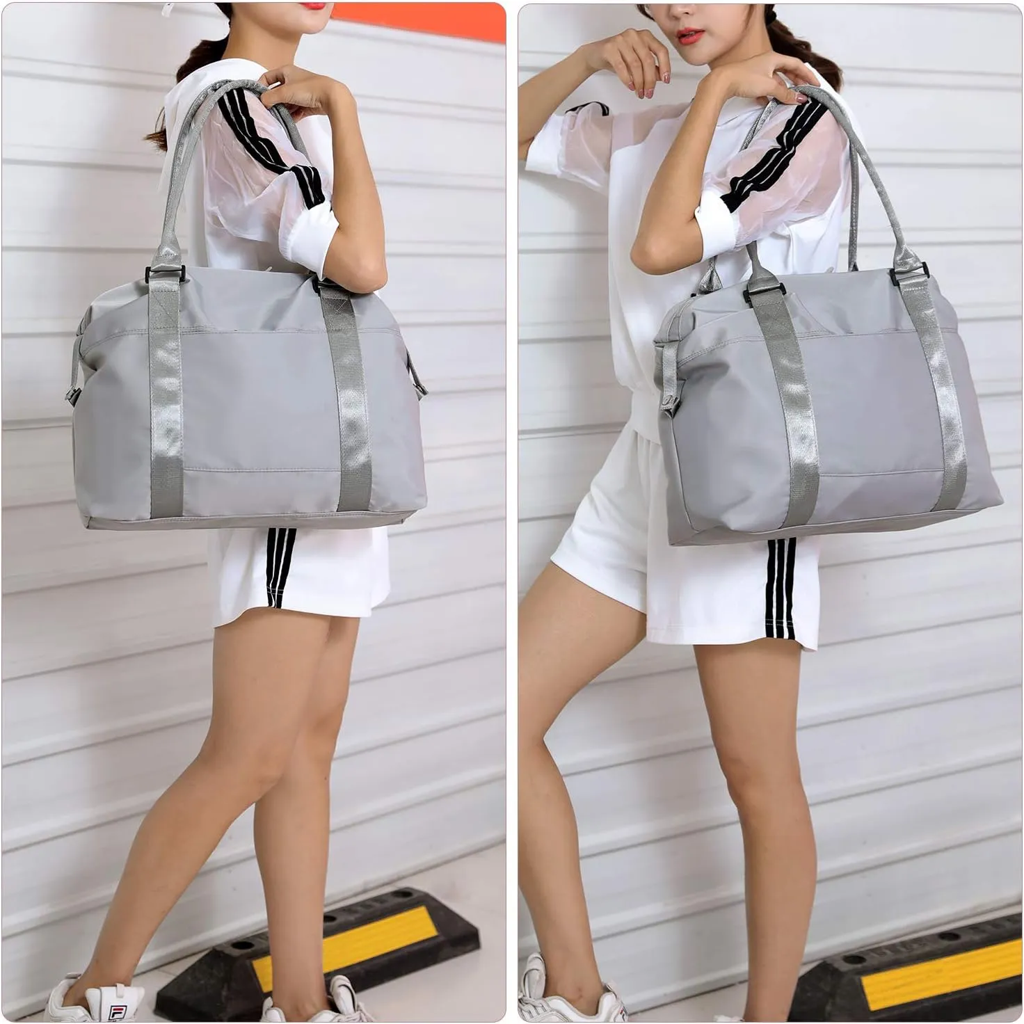 forestfish Duffle Tote Bag Weekender Bags for Women Travel with Trolley Sleeve