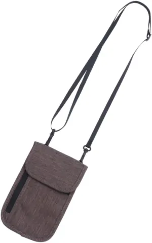 FRCOLOR 1Pc Multifunctional Halter Passport Bag Portable Crossbody Storage Pouch for Cards and Certificates Stylish Travel Accessory Coffee Color