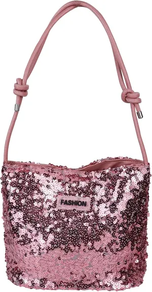 FuninCrea Sequin Shoulder Bag for Women, Womens Handbags Shiny Small Handbag Shoulder Purse Glitter Evening Clutch Bag