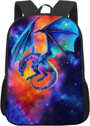 Funny Backpack Dragon Backpack Aesthetic Bookbag Black Simple Modern Lightweight Backpack With Mesh Side Pocket Large Laptop Backpack