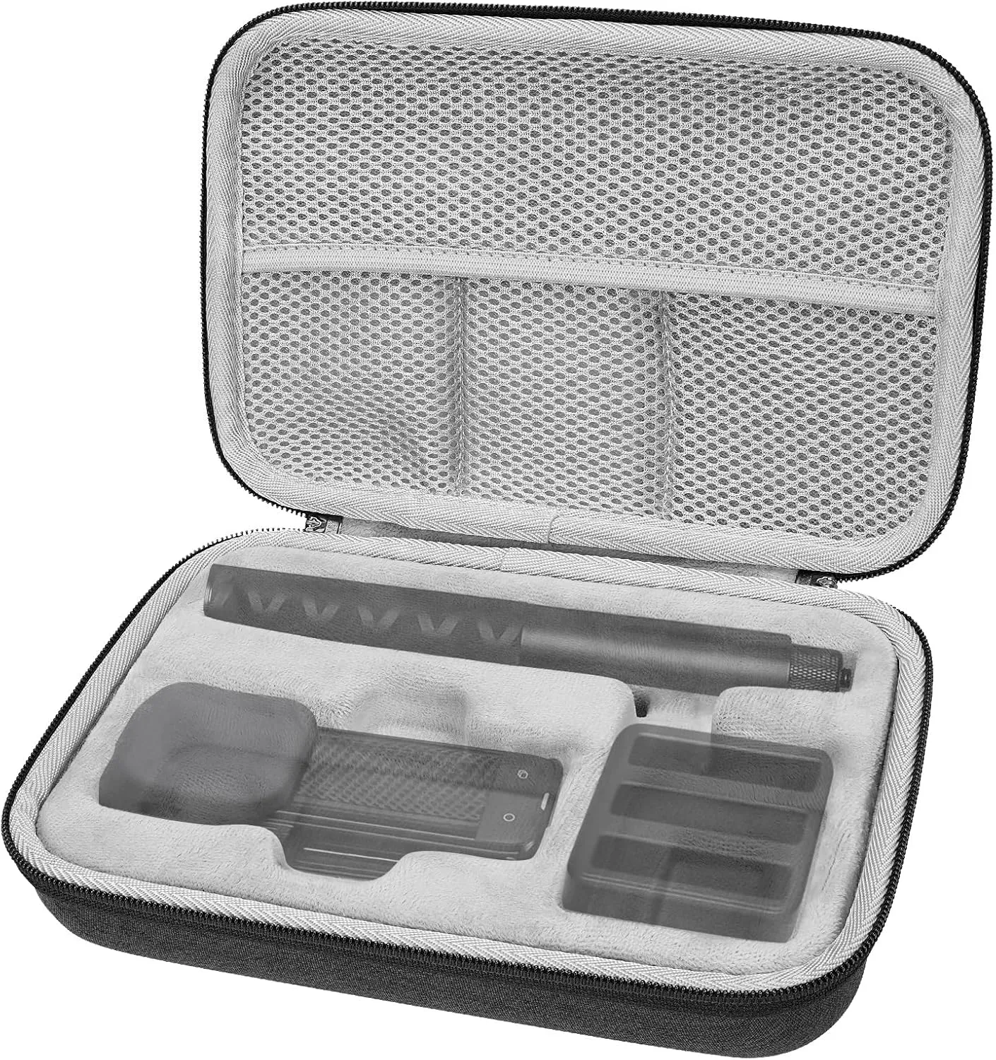 GEEKRIA Action Camera Protective Case Carrying Case, Compatible with Insta360 X4 Action Camera, Travel Storage Bag with Cable Storage (Dark Grey)