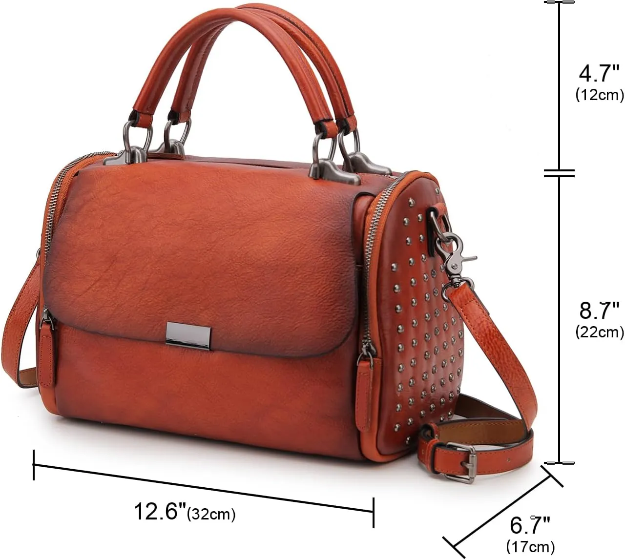 Genuine Leather Handbags Purses For Women Satchel Shoulder Bag Ladies Crossbody Tote Bags