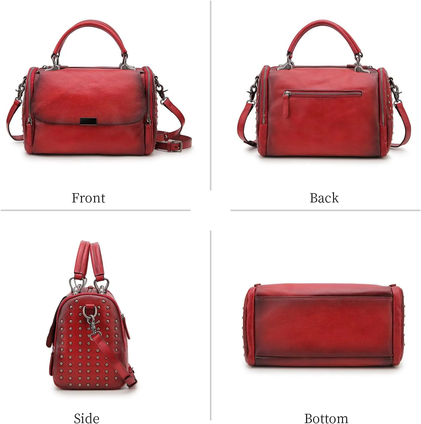 Genuine Leather Handbags Purses For Women Satchel Shoulder Bag Ladies Crossbody Tote Bags