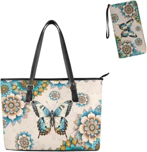 Handbags for Women Shoulder Bags Tote Satchel Hobo 2pcs Purse Set