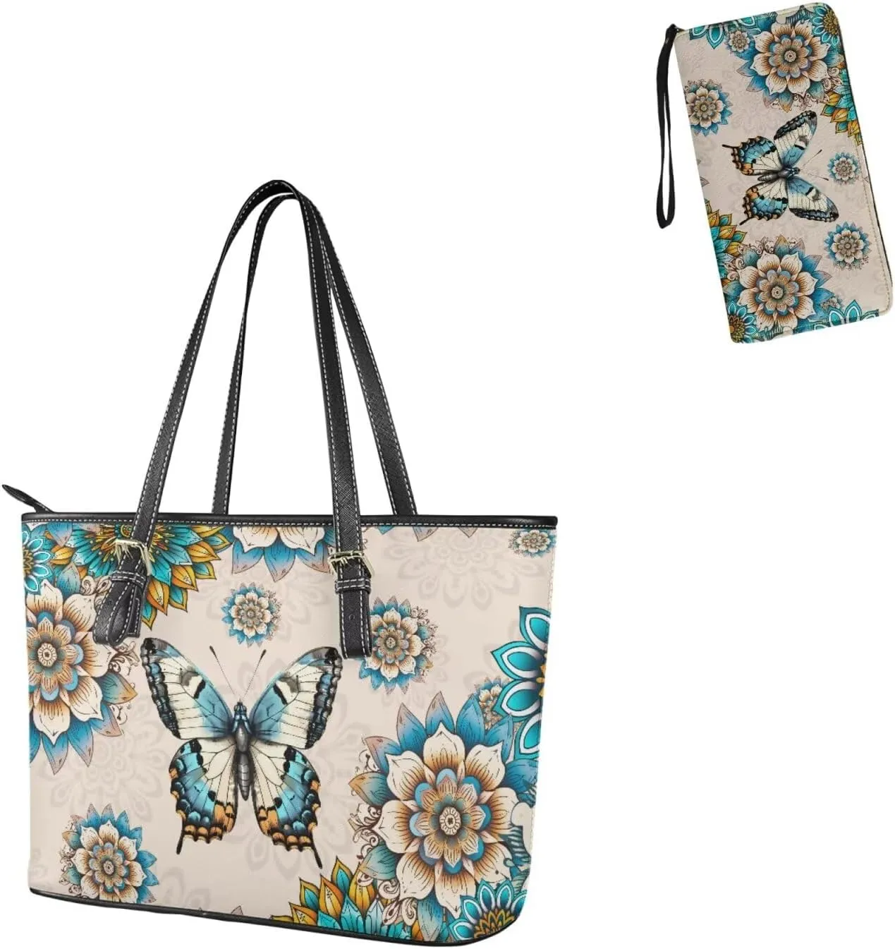 Handbags for Women Shoulder Bags Tote Satchel Hobo 2pcs Purse Set