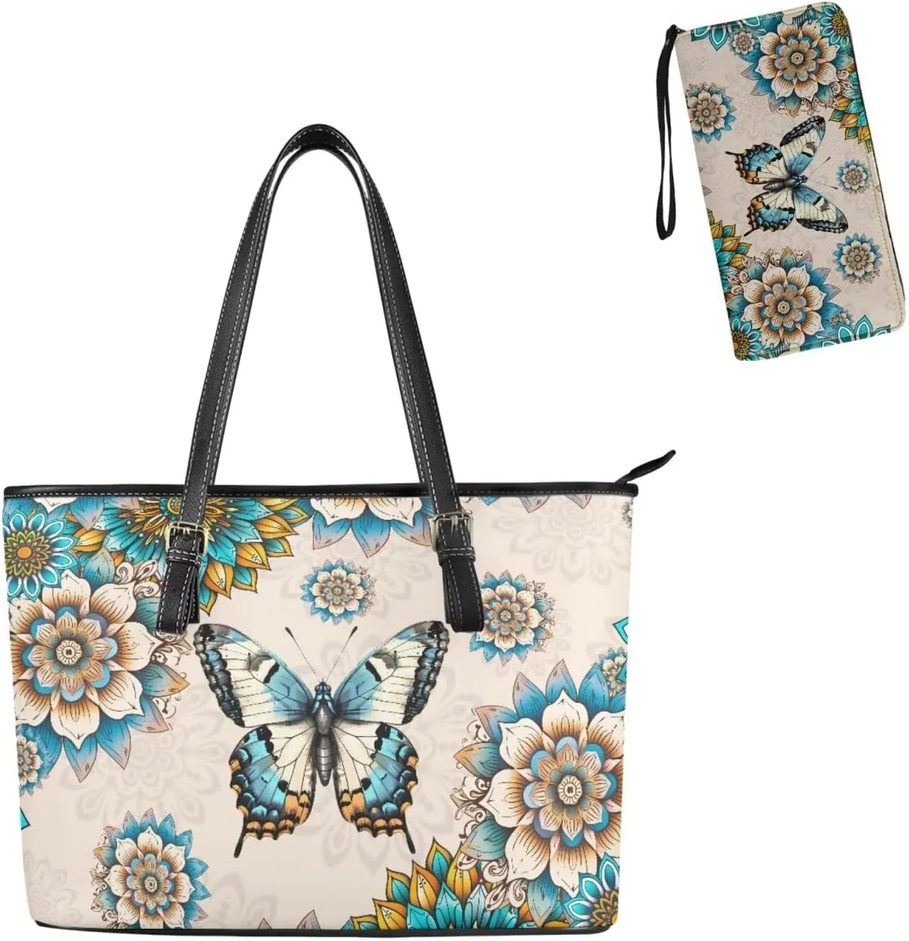 Handbags for Women Shoulder Bags Tote Satchel Hobo 2pcs Purse Set