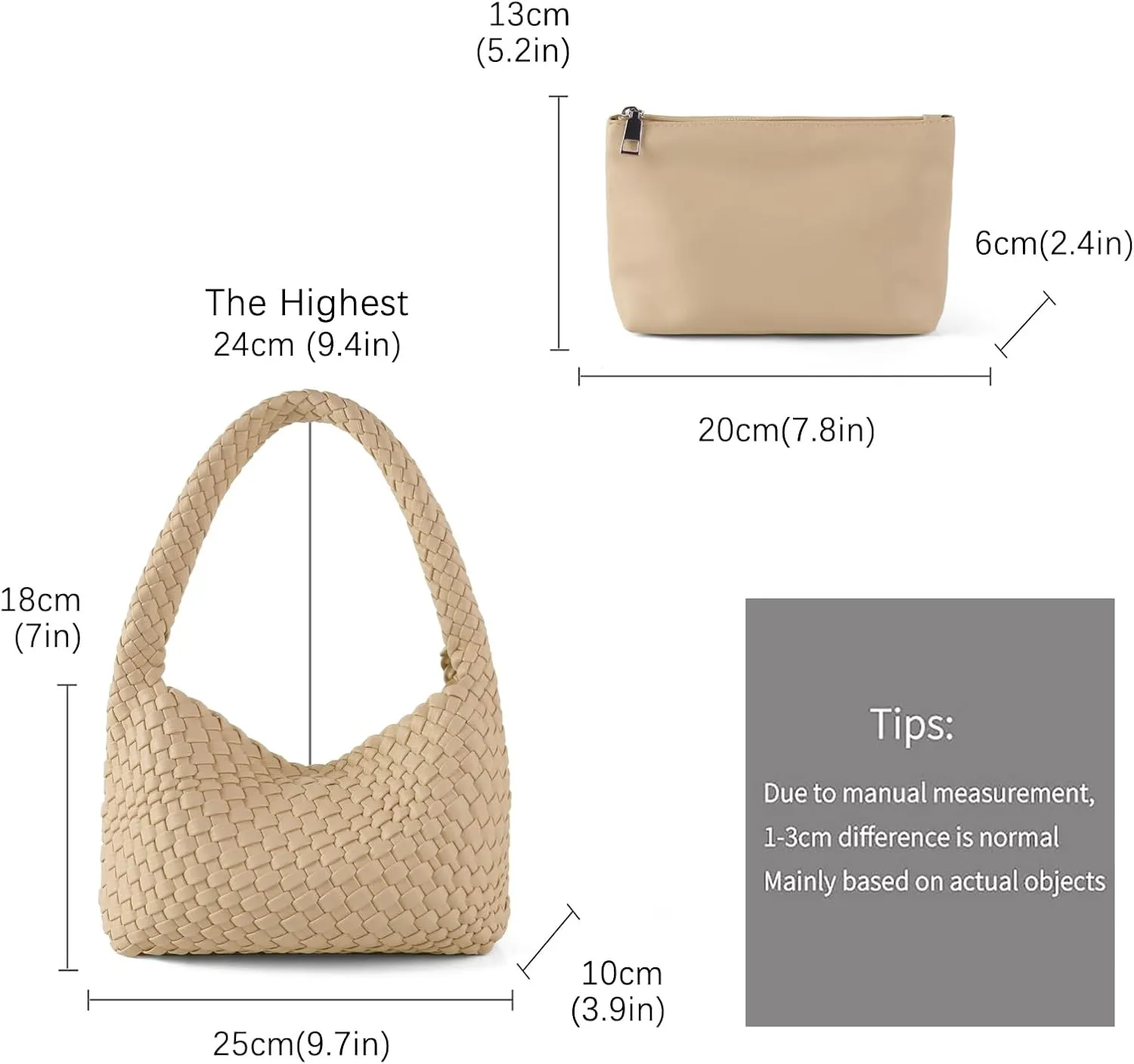 Handmade Woven Tote Bag - Women's Vegan Leather Shoulder Bag With Purses