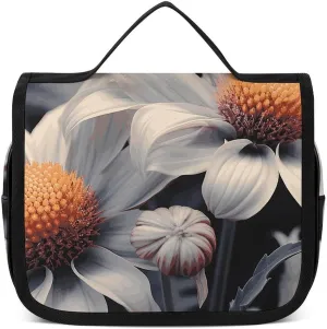 Hanging Toiletry Bag for Women Men Portable Waterproof Makeup Bag Organizer Modern Floral Painting Travel Toiletry Bag