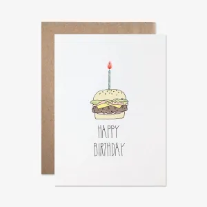 Happy Birthday Burger Card