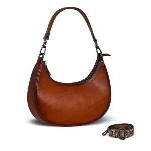 HEHSE Leather Shoulder Bags for Women Hobo crossbody Bags for Women Soft Ladies Purses and Handbags for Daily