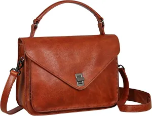 HESHE Leather Crossbody Bags Hobo Purses for Women Soft Shoulder Handbags Designer Stachel Purse Travel Work