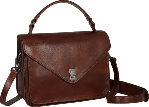 HESHE Leather Purses for Women Shoulder Bag Satchel Crossbody Bags with Pockets Soft Medium Size Travel Work Purse