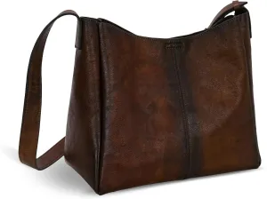 HESHE Shoulder Bag Soft Genuine Leather Handbags for Women Luxury Crossbody Travel Purses Satchel Bag for Everyday