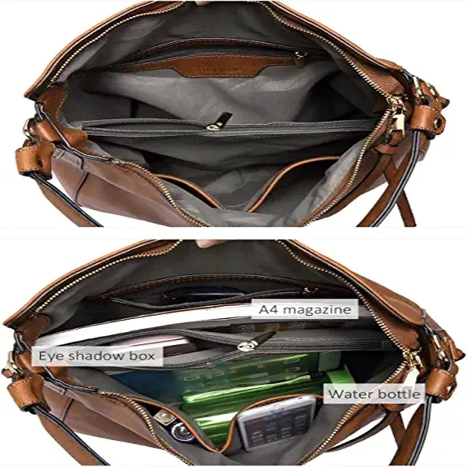Hobo Bags For Women Retro Soft Leather Large Crossbody Bag Shoulder Handbags For Her Friends Travel College