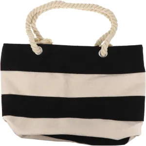 Homoyoyo Stripe Patterned Canvas Bag Zippered Tote for Women Portable Large Capacity Fashion Handbag
