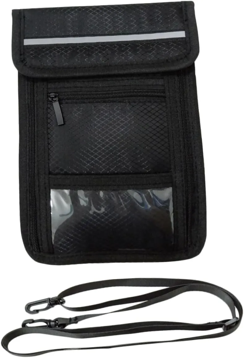 Homoyoyo Waterproof Passport Bag Safe Travel Bag Holding Wallet Rope for Airports Buses