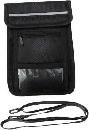 Homoyoyo Waterproof Passport Bag Safe Travel Bag Holding Wallet Rope for Airports Buses
