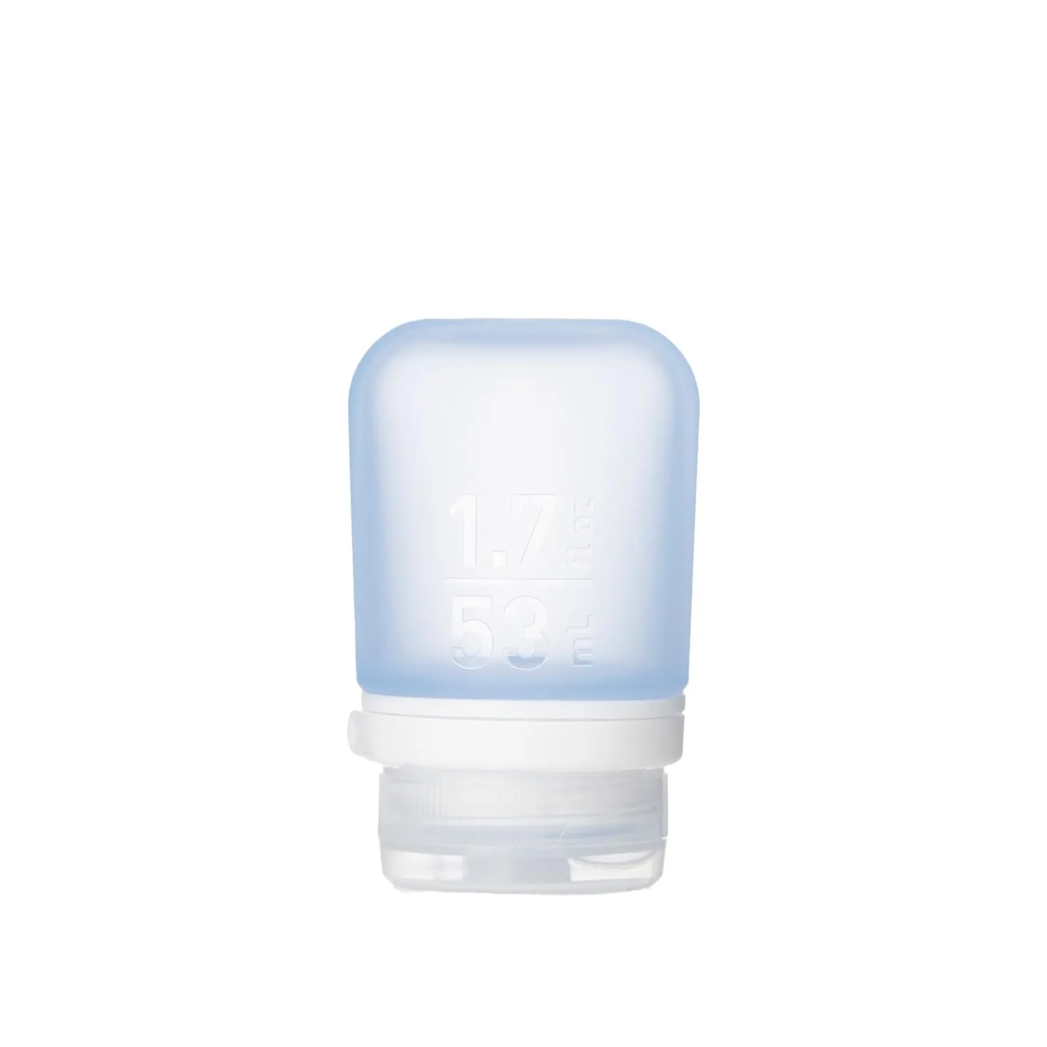 humangear GoToob  (Small) | Refillable Silicone Travel Bottle | Locking Lid | Food-Safe Material | Blue, Small (1.7 fl.oz; 53ml)