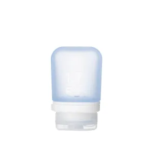 humangear GoToob  (Small) | Refillable Silicone Travel Bottle | Locking Lid | Food-Safe Material | Blue, Small (1.7 fl.oz; 53ml)