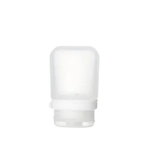humangear GoToob  (Small) | Refillable Silicone Travel Bottle | Locking Lid | Food-Safe Material | Clear, Small (1.7 fl.oz; 53ml)