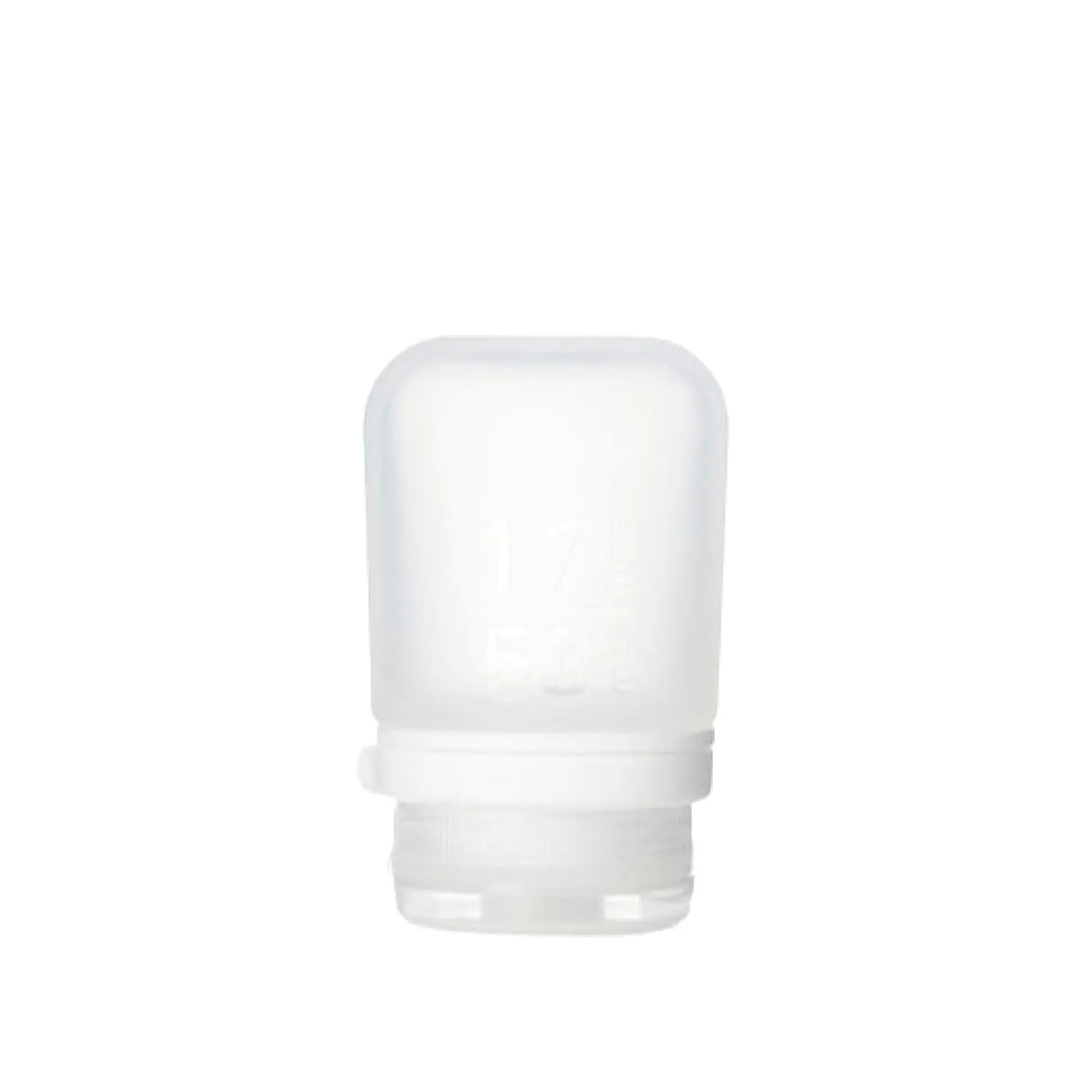 humangear GoToob  (Small) | Refillable Silicone Travel Bottle | Locking Lid | Food-Safe Material | Clear, Small (1.7 fl.oz; 53ml)