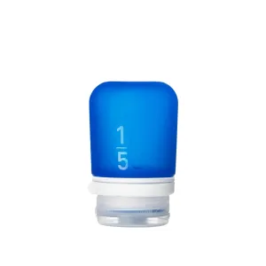 humangear GoToob  (Small) | Refillable Silicone Travel Bottle | Locking Lid | Food-Safe Material | Dark Blue, Small (1.7 fl.oz; 53ml)
