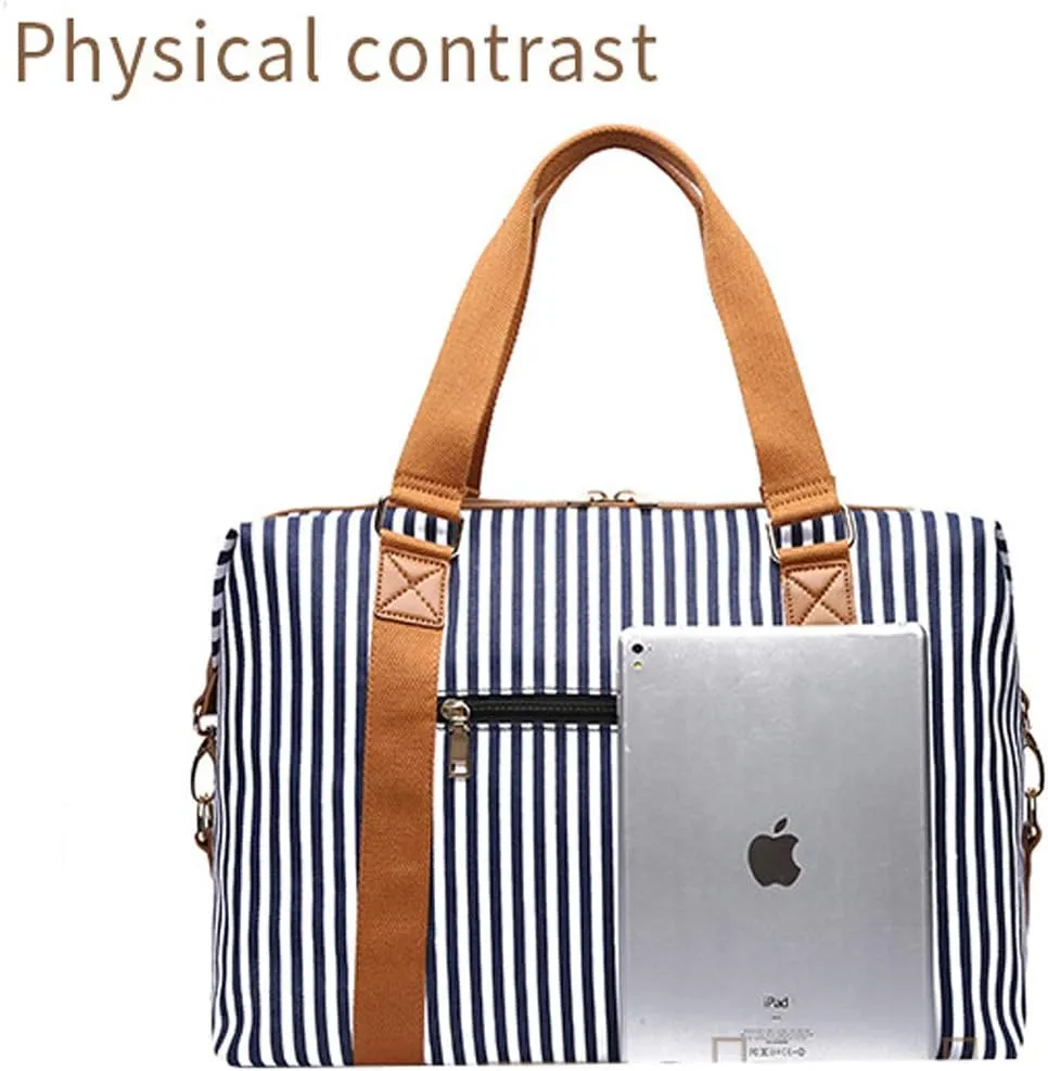 IBLUE Travel Duffel Bags For Men Women Waterproof Canvas Outdoor Sport Handbag With Wet Pocket Shoulder Strap, D1094 (D1, 21in)