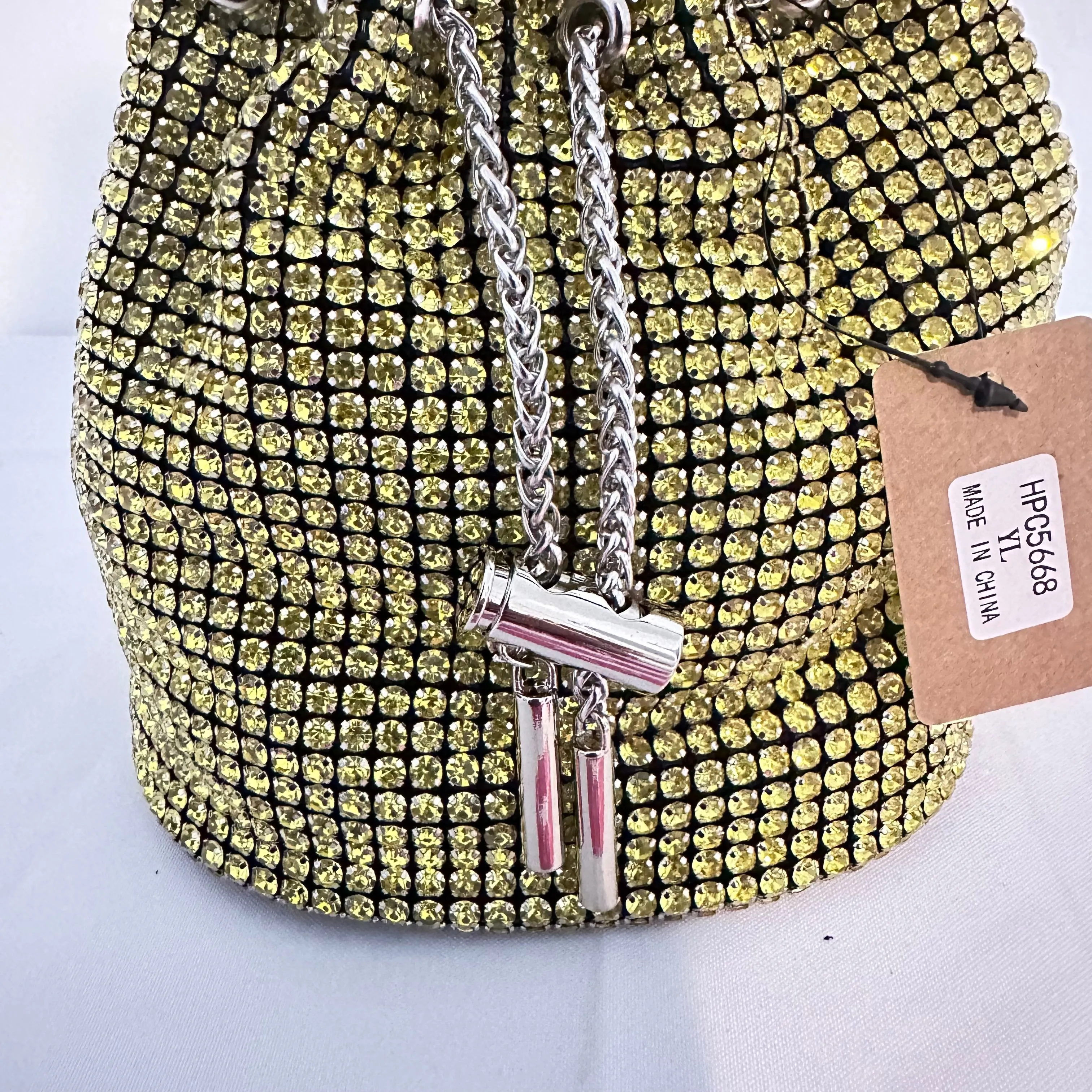 Iconic Glam Lemon Yellow Bucket Bag