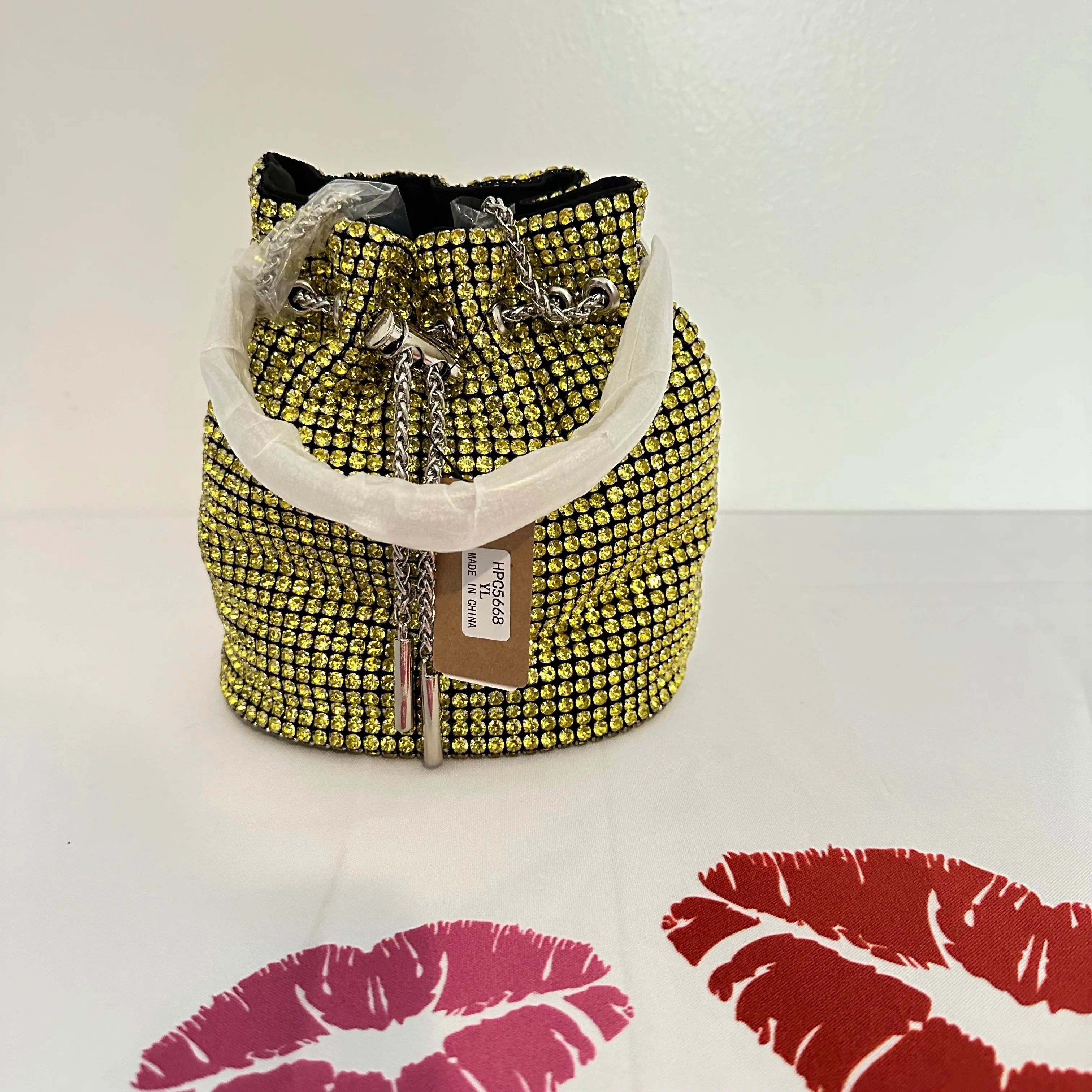 Iconic Glam Lemon Yellow Bucket Bag
