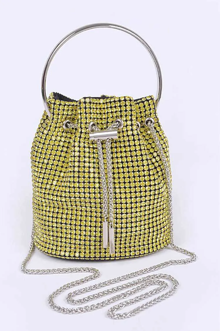 Iconic Glam Lemon Yellow Bucket Bag