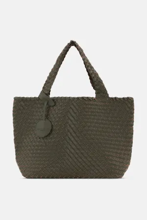 Ilse Jacobsen Braided Bag in Army Olive Leaf - 410449 - BAG08