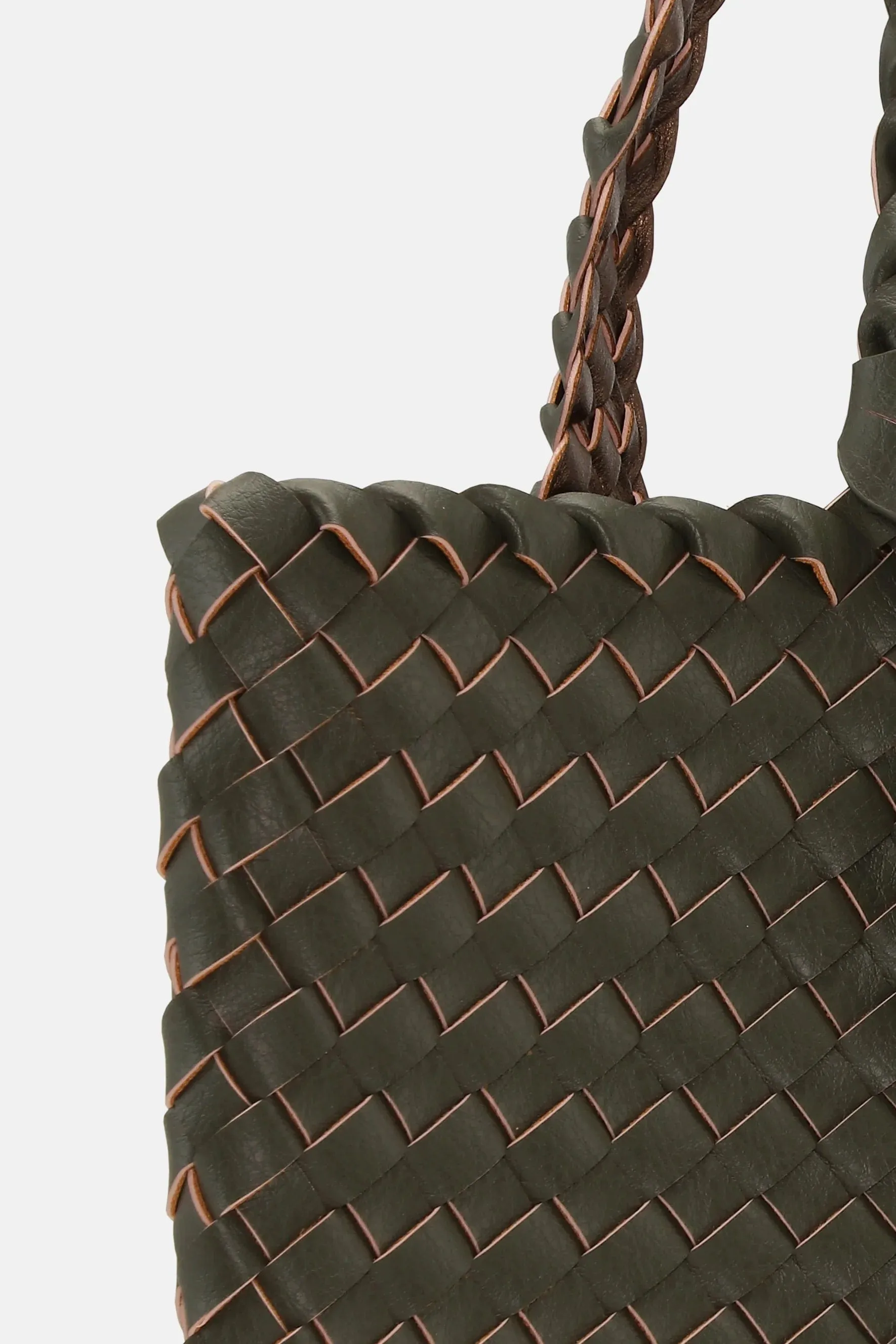 Ilse Jacobsen Braided Bag in Army Olive Leaf - 410449 - BAG08