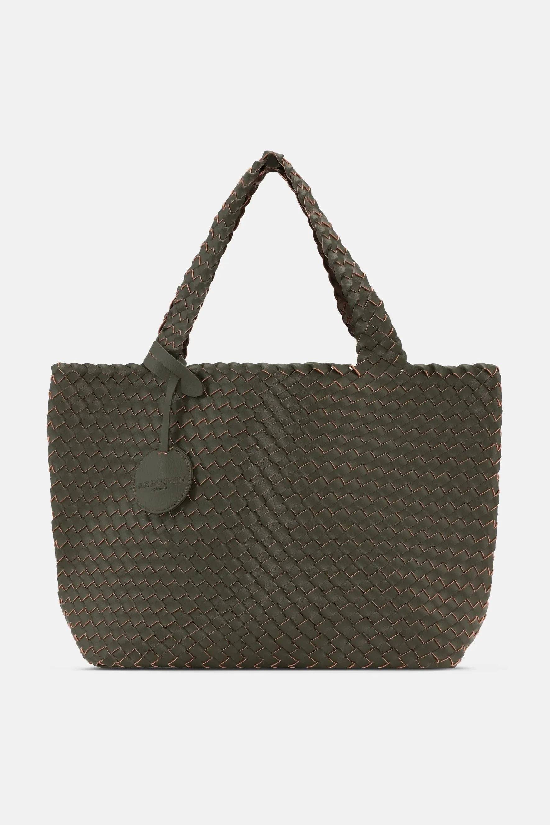 Ilse Jacobsen Braided Bag in Army Olive Leaf - 410449 - BAG08