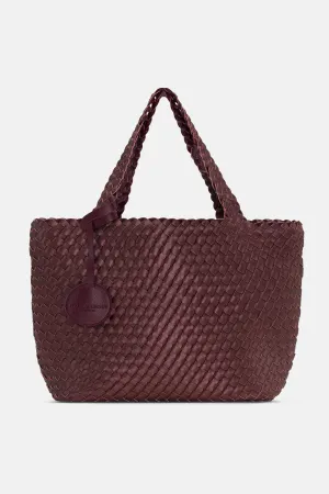 Ilse Jacobsen Braided Bag in Maroon Banner Ebony - 307215 - BAG08