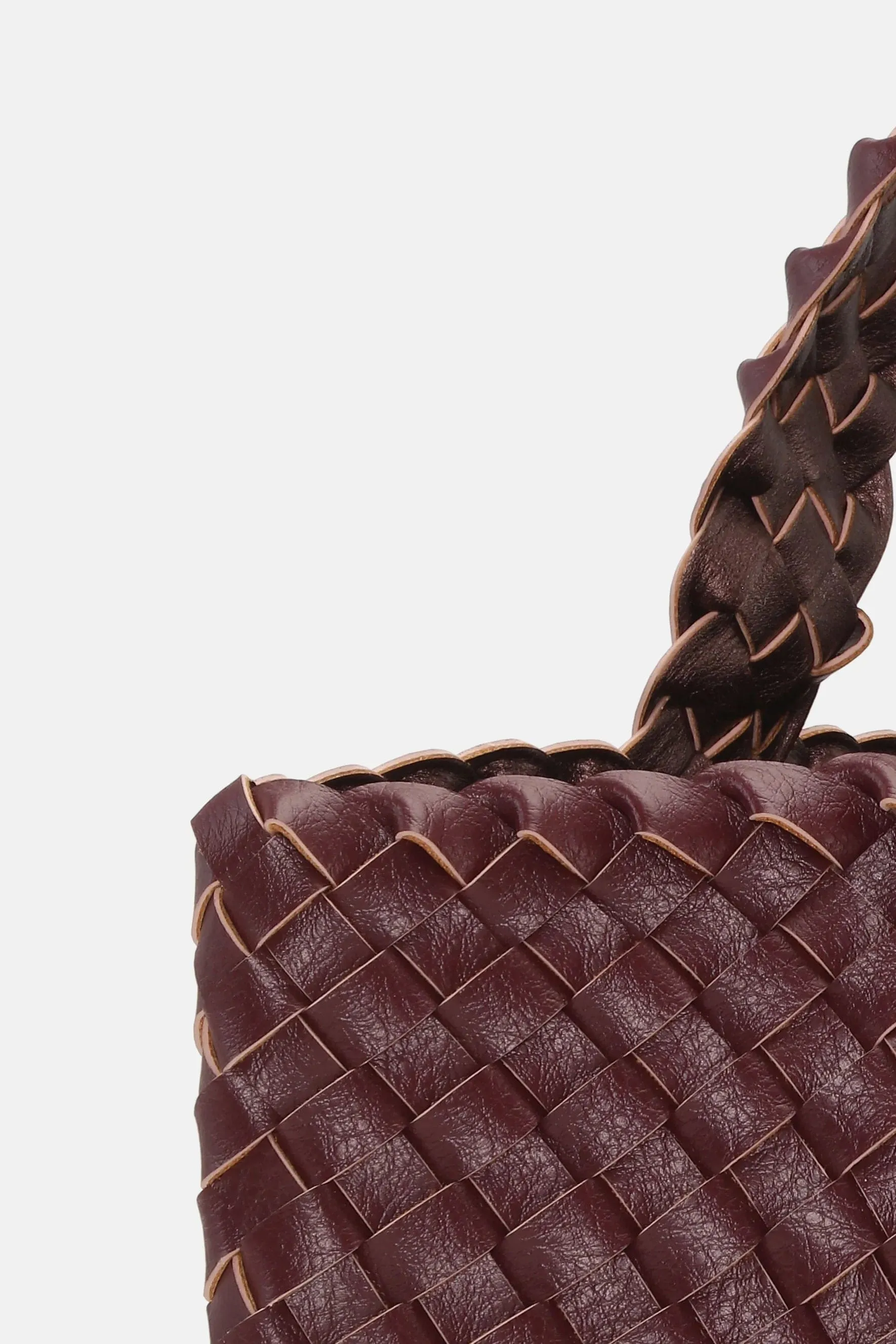 Ilse Jacobsen Braided Bag in Maroon Banner Ebony - 307215 - BAG08