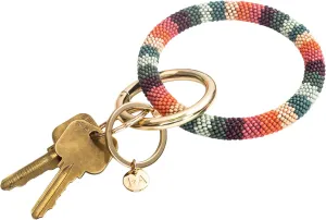 INK   ALLOY Key Ring Bracelet for Women, Chloe Beaded Keychain Wristlet, Handmade Jewelry for the Modern Bohemian
