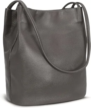 Iswee Genuine Leather Handbags for Women Soft Shoulder Bag Hobo Purse Satchel Handbags