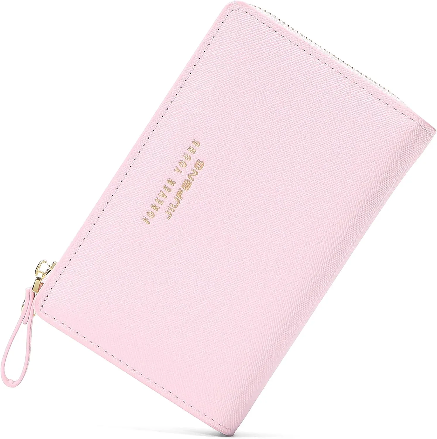 JIUFENG Women Zipper Wallet RFID Blocking Multi Purpose Coin Pouches Credit Card Holder Short Purses