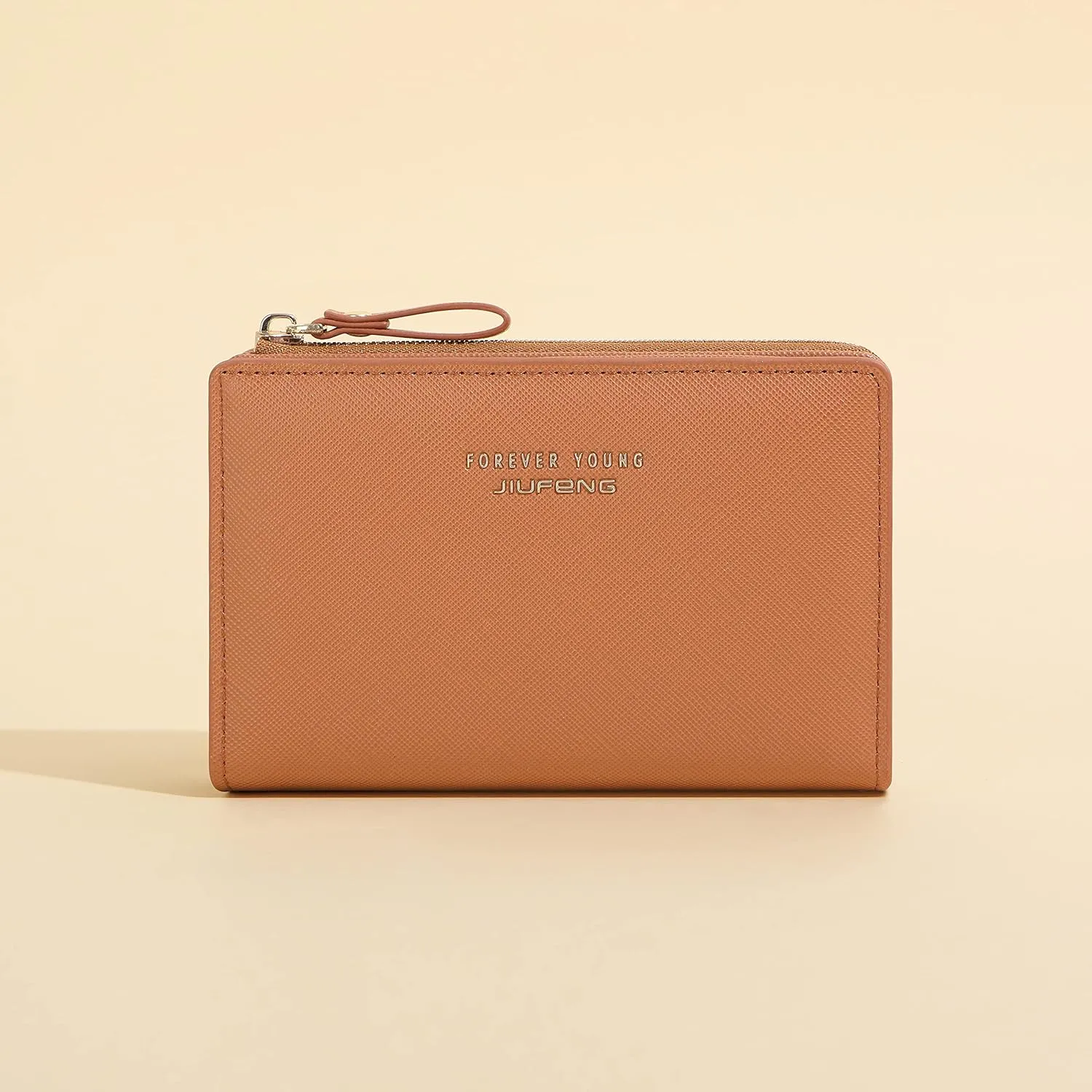JIUFENG Women Zipper Wallet RFID Blocking Multi Purpose Coin Pouches Credit Card Holder Short Purses