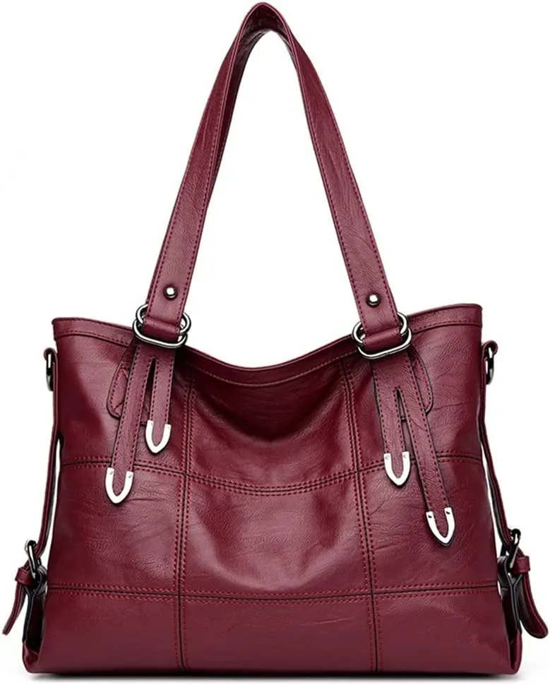 JSEIAJB Women PU Leather Handbags Purses Soft Shoulder Bags for Women Messenger Bags Crossbody BagsTop-Handle Bags