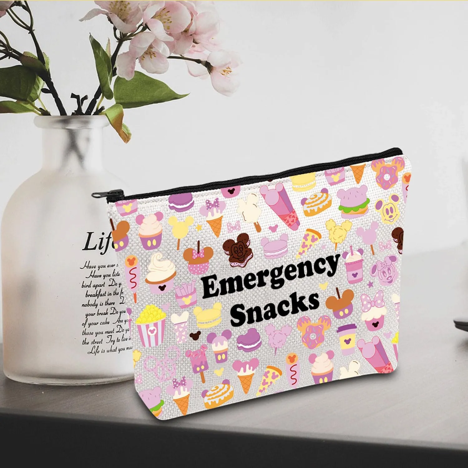 JXGZSO Emergency Snacks Food Storage Bag Foodie Reusable Zipper Pouch Food Safe Bag Snack Lover Gift (Emergency snacks 2)