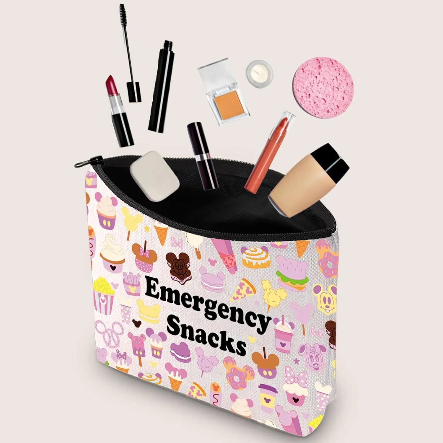 JXGZSO Emergency Snacks Food Storage Bag Foodie Reusable Zipper Pouch Food Safe Bag Snack Lover Gift (Emergency snacks 2)